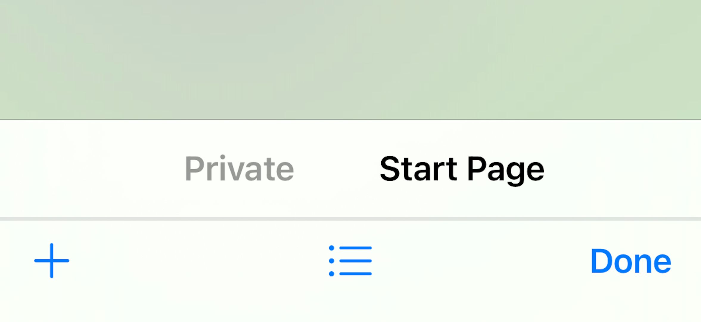 Accessing the Groups menu in Safari on an iPhone.