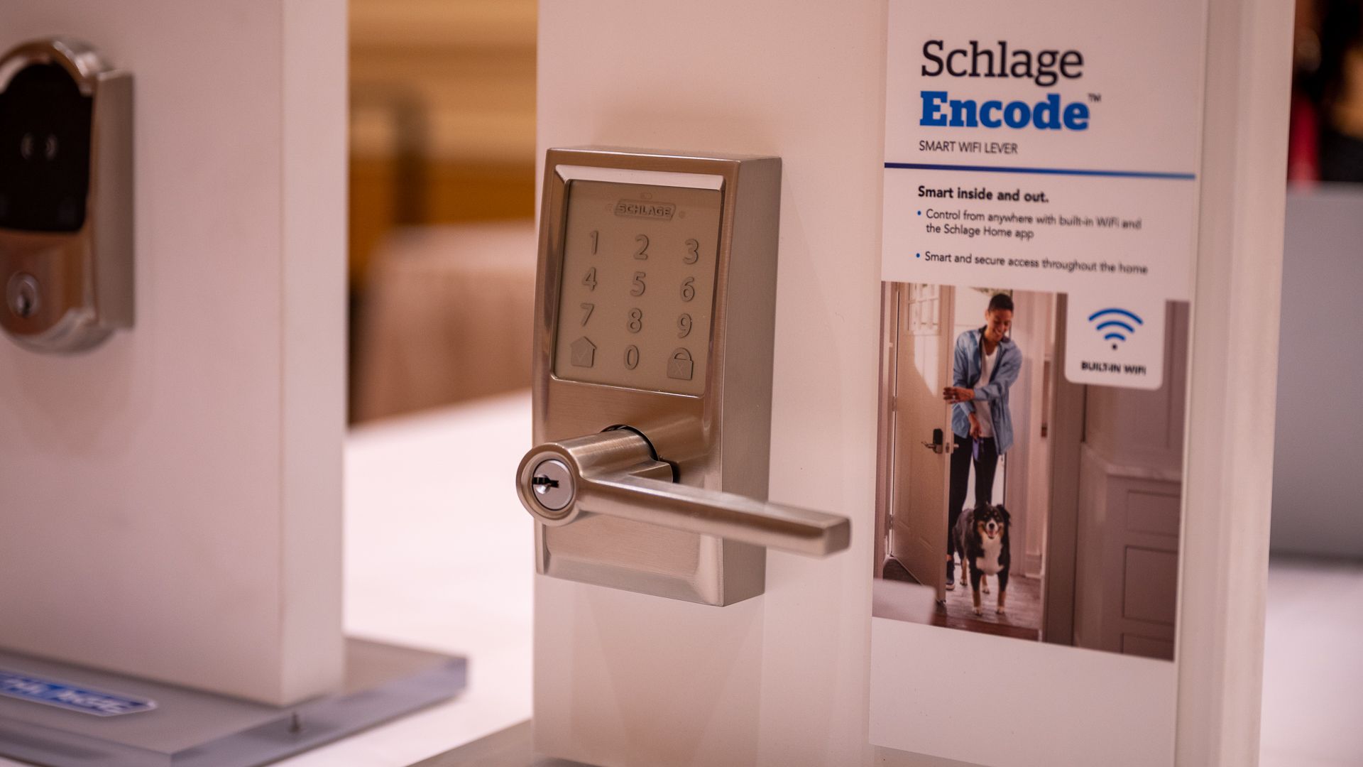 Schlage Encode smart lock with keypad.