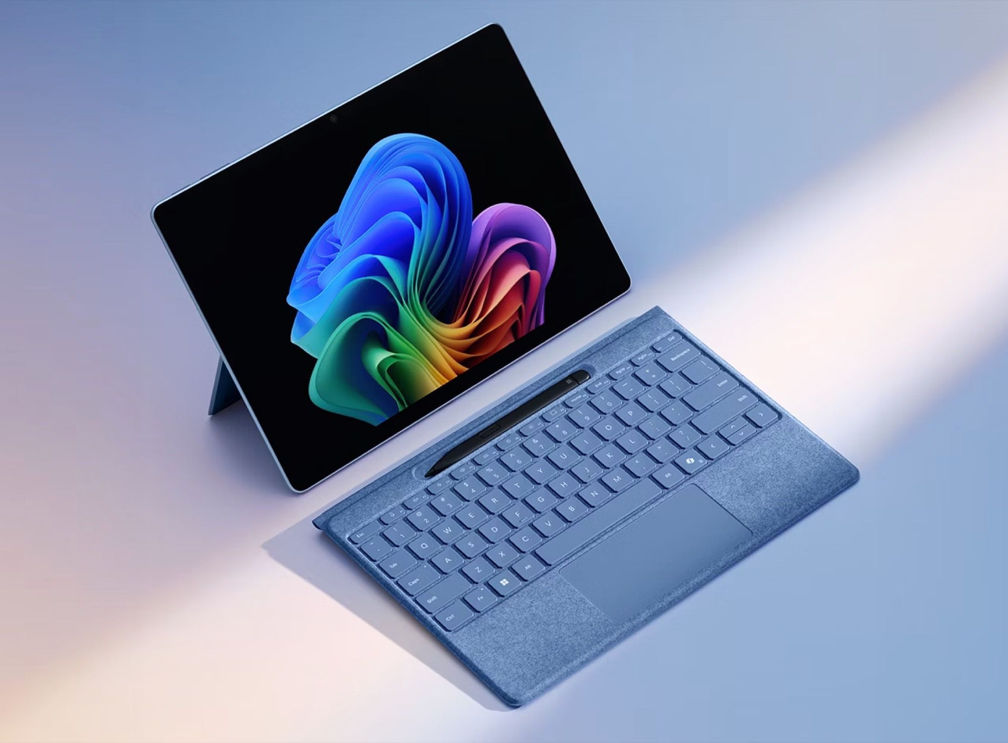 Surface Pro Flex Keyboard next to a Surface Pro 11. 