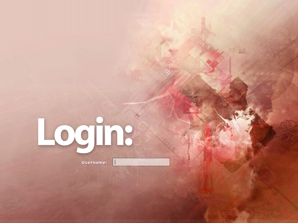 The SLiM login screen running on Tribblix.