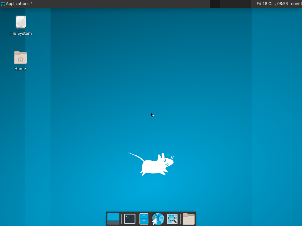 Xfce desktop running on Tribblix.