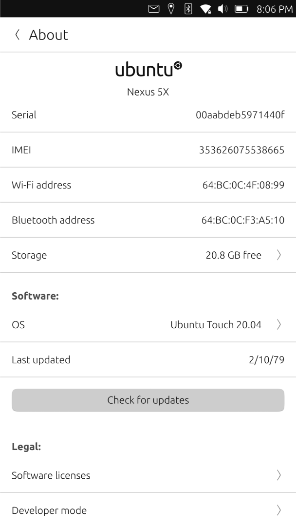 Ubuntu touch about.
