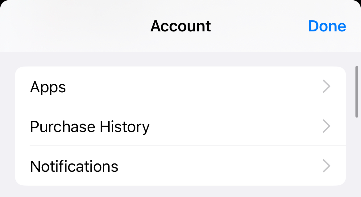 View apps linked to Apple ID App Store account.