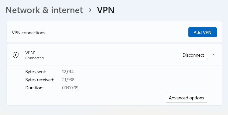 VPN Connection on Windows 11