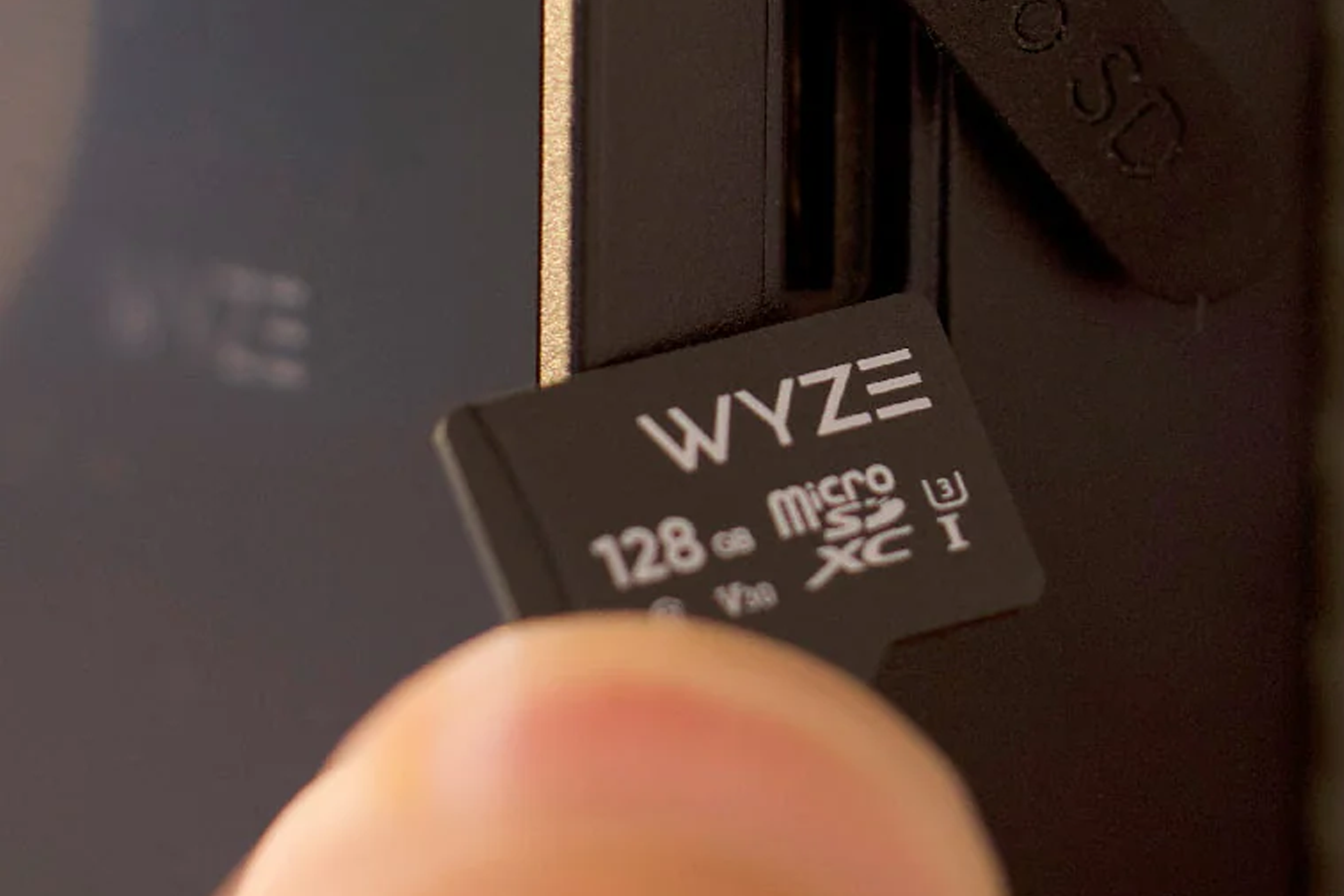 Wyze video doorbell microSD slot.