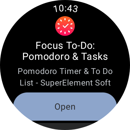 Focus To-Do Galaxy Watch App.