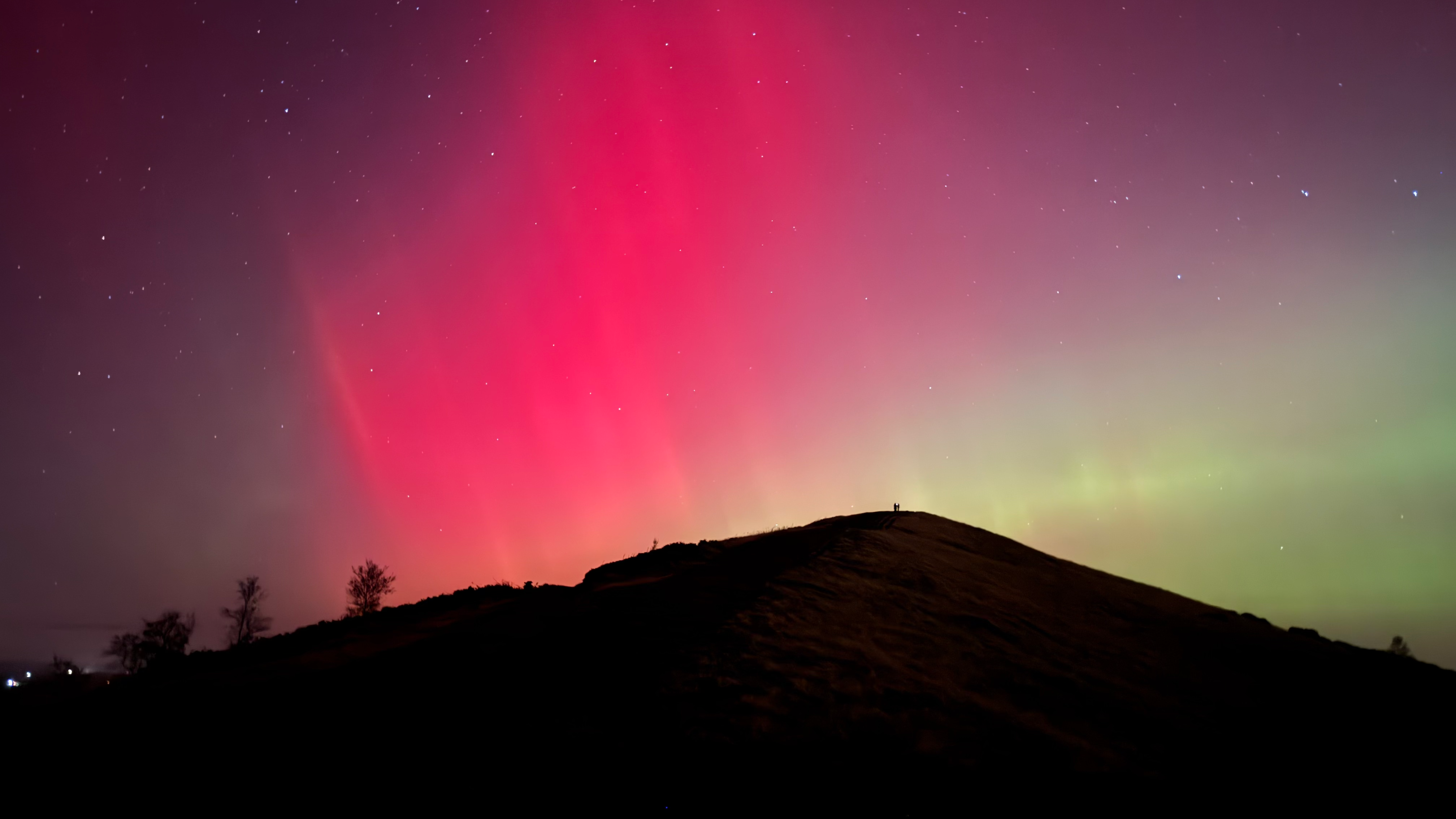 A photo of the Aurora Borealis captured using a ten second exposure in Night Mode on an iPhone 15 Pro.