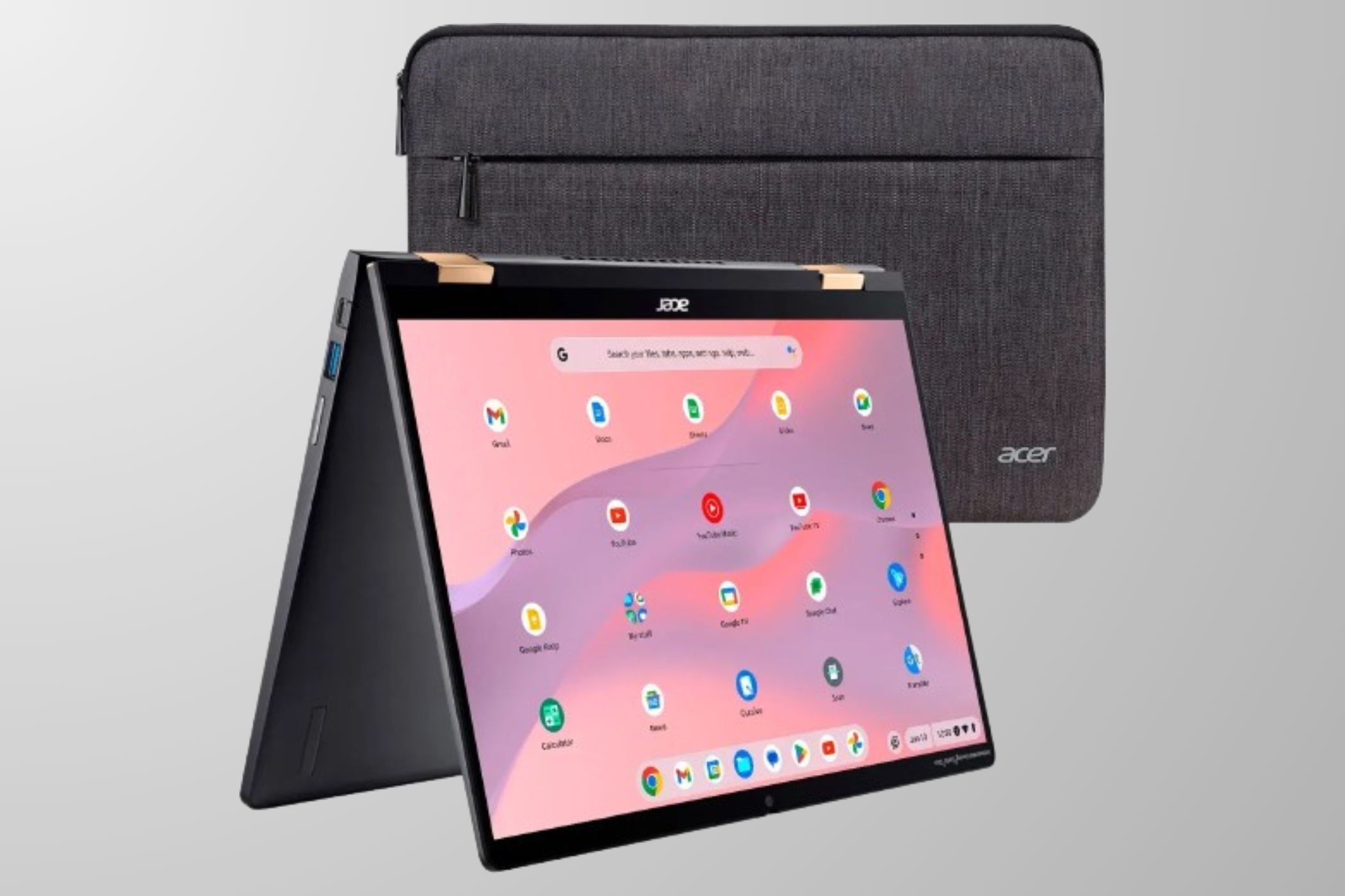 Acer Chromebook Spin 714 on a gradient background