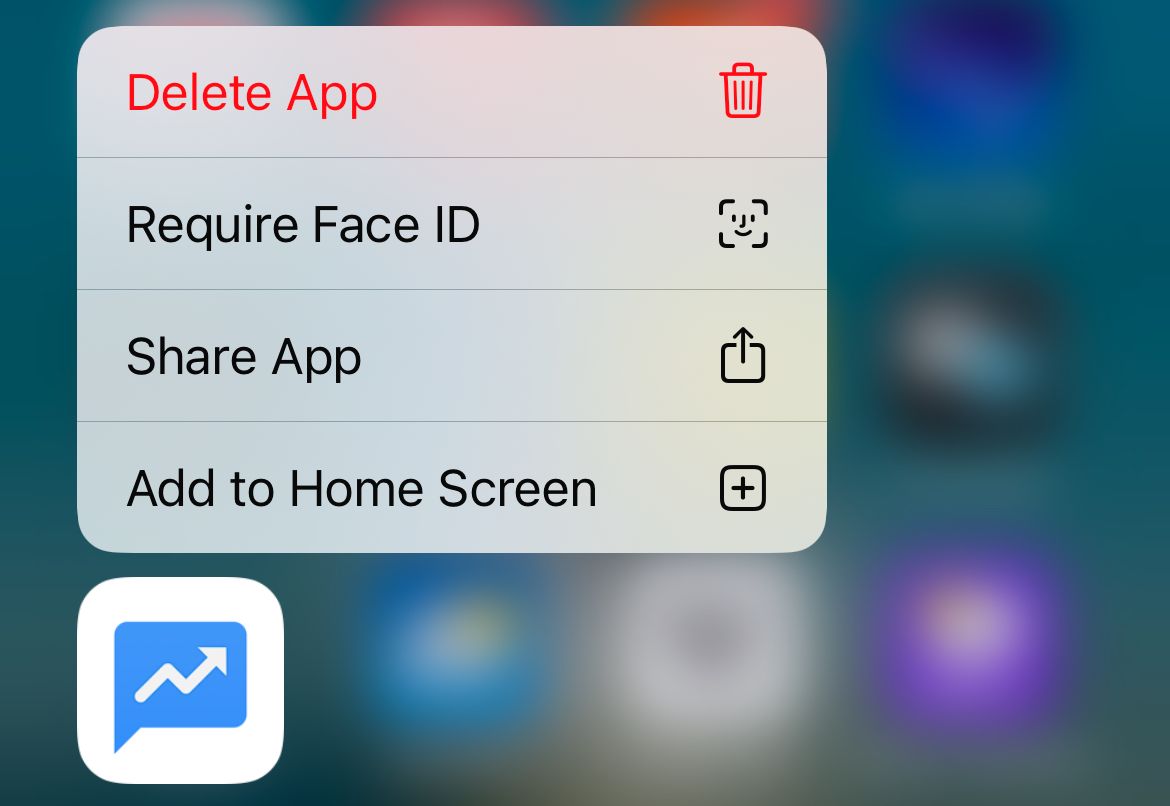 Add app to iPhone home screen.