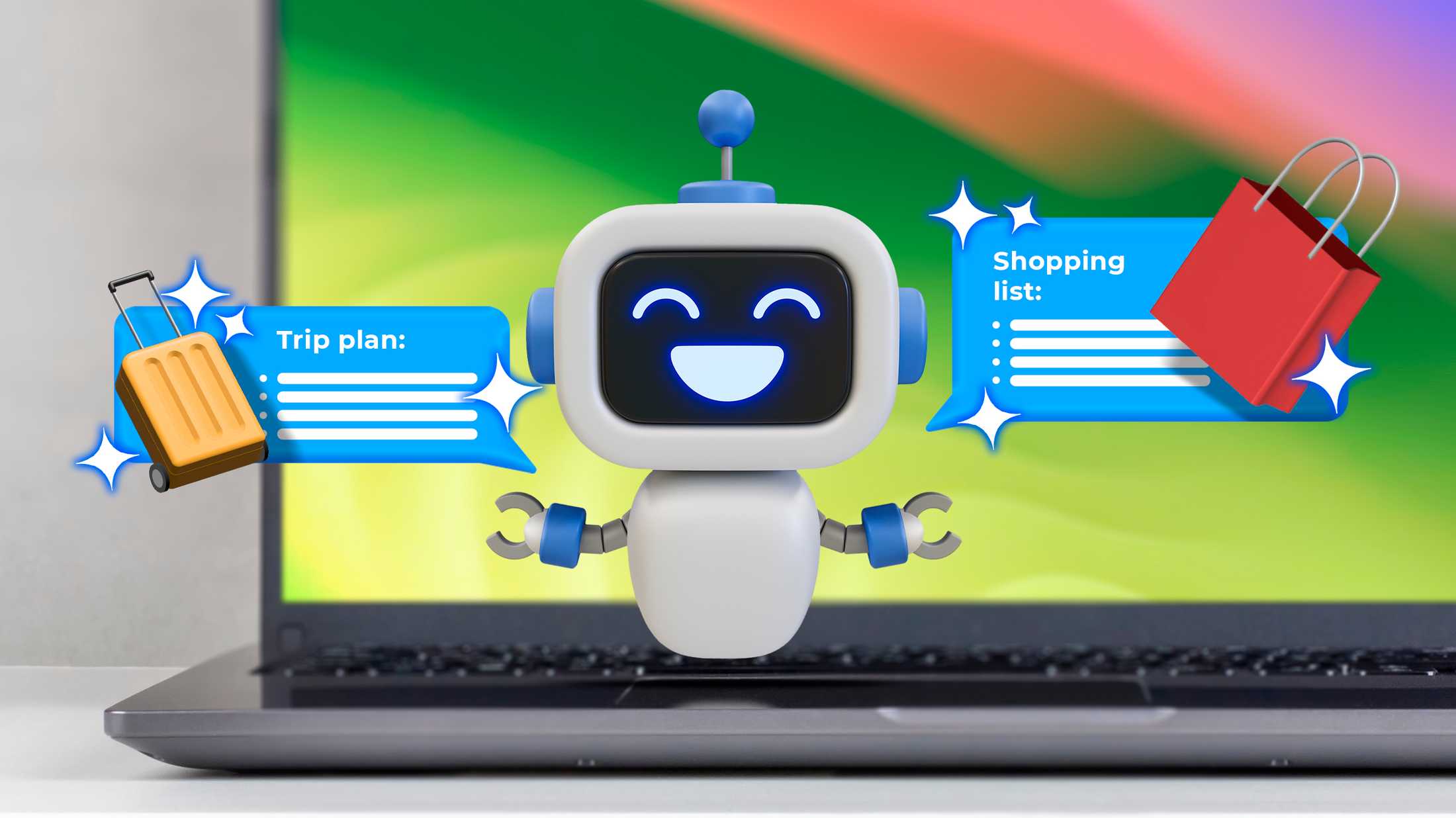 Một chatbot AI đưa ra gợi ý du lịch và mua sắm.