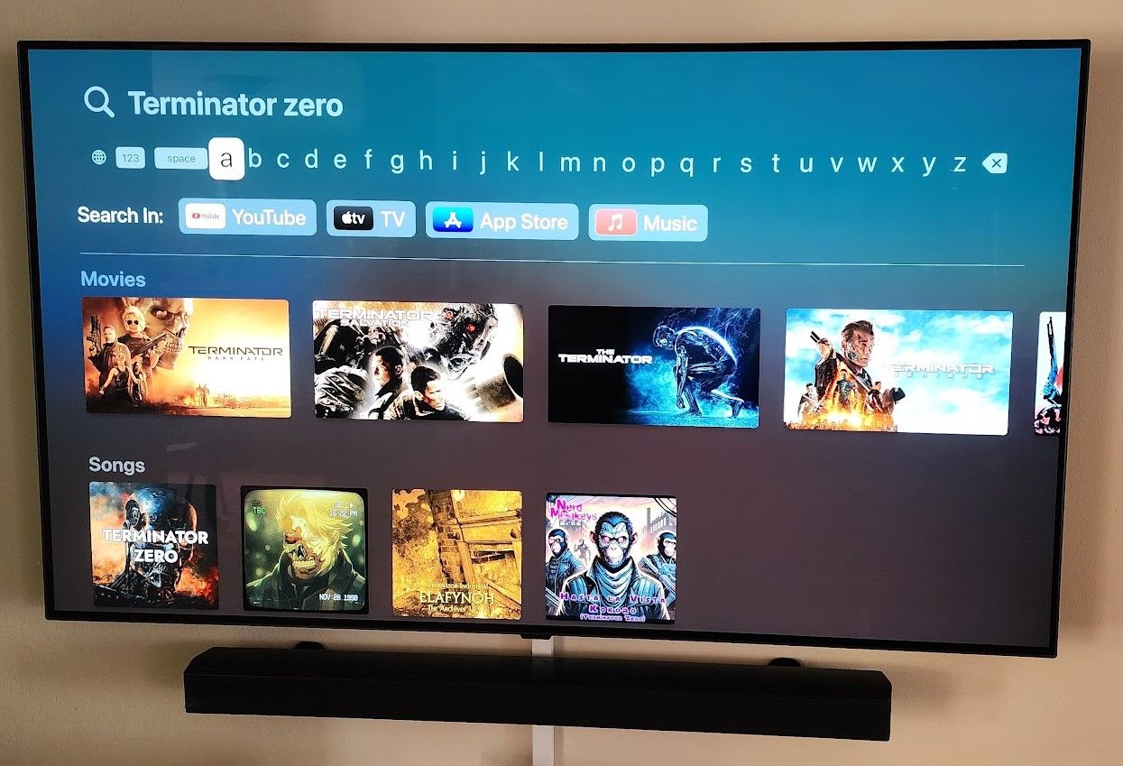 Apple TV search results.