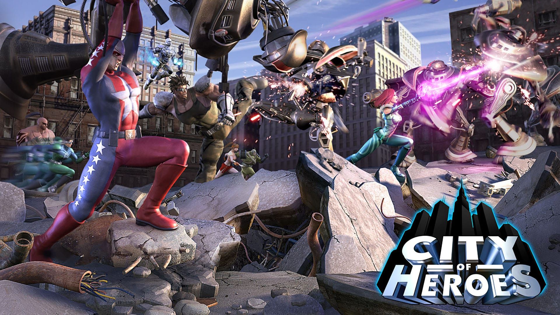 Promotional Art for City of Heroes.