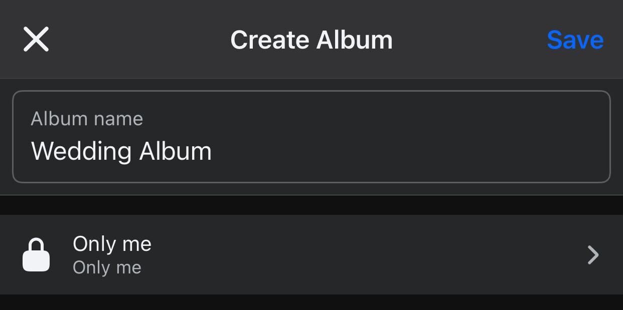 Creating and changing permission of an album in Facebook