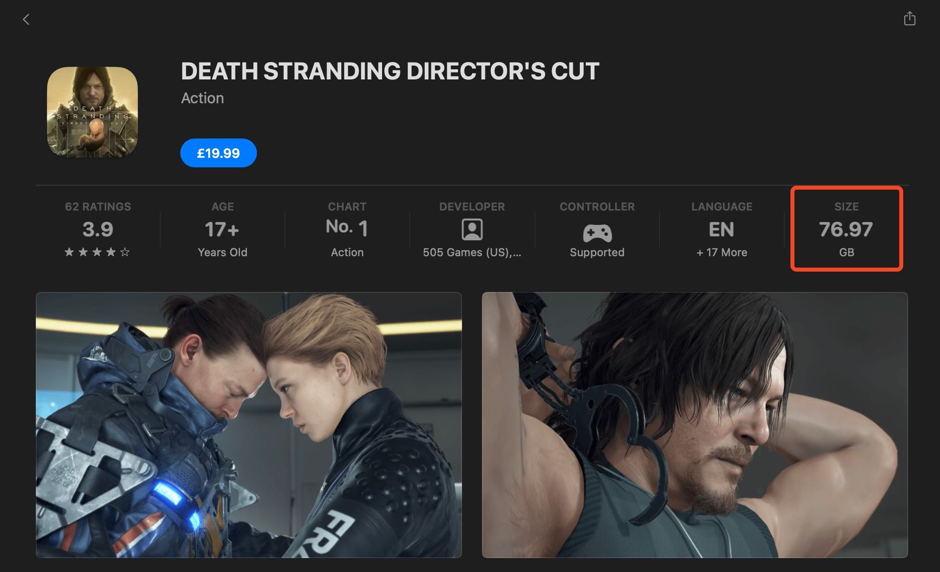 Death Stranding Directors Cut on the Mac App Store.