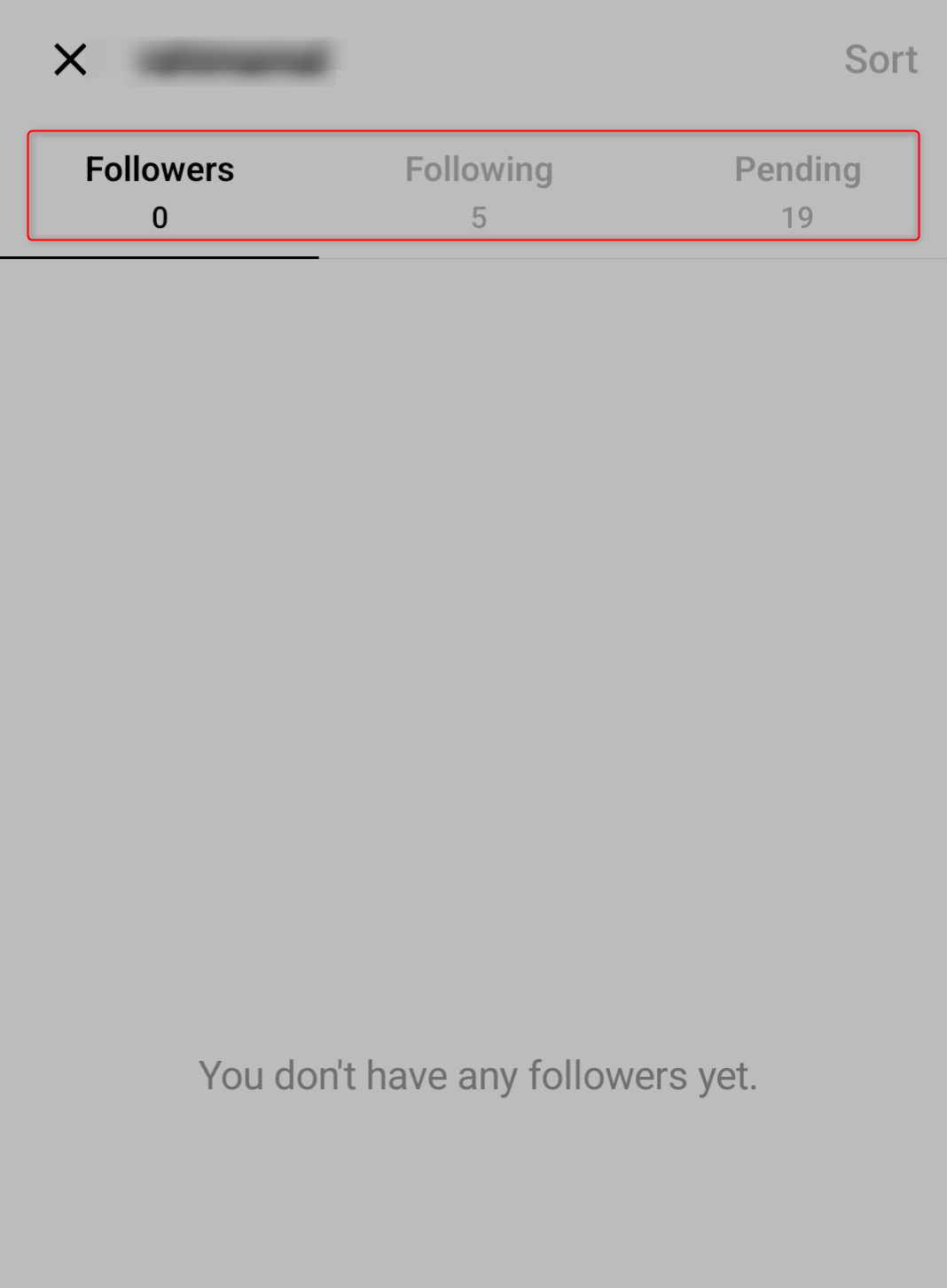 Threads app open and "Following", "Followers", and "Pending" being highlighted on screen.