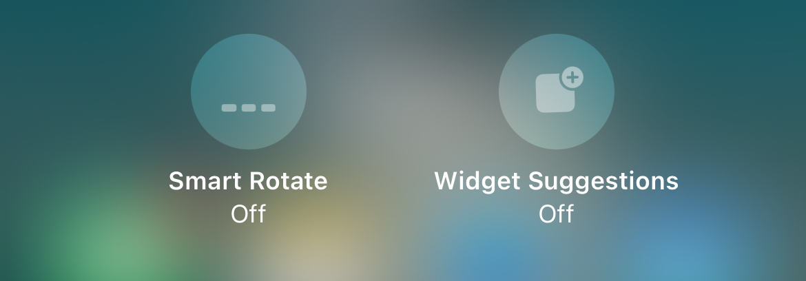 iOS stacked widget options.