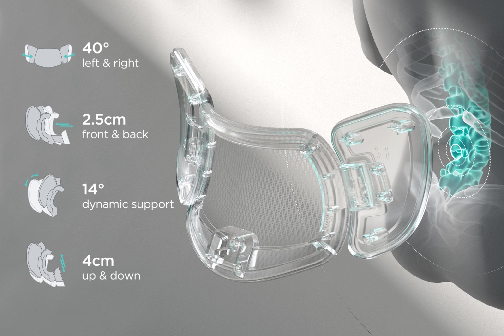 Hbada Three Zone Lumbar Support Graphic