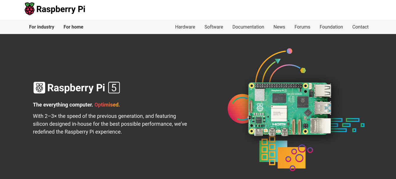 Raspberry Pi 5 website.