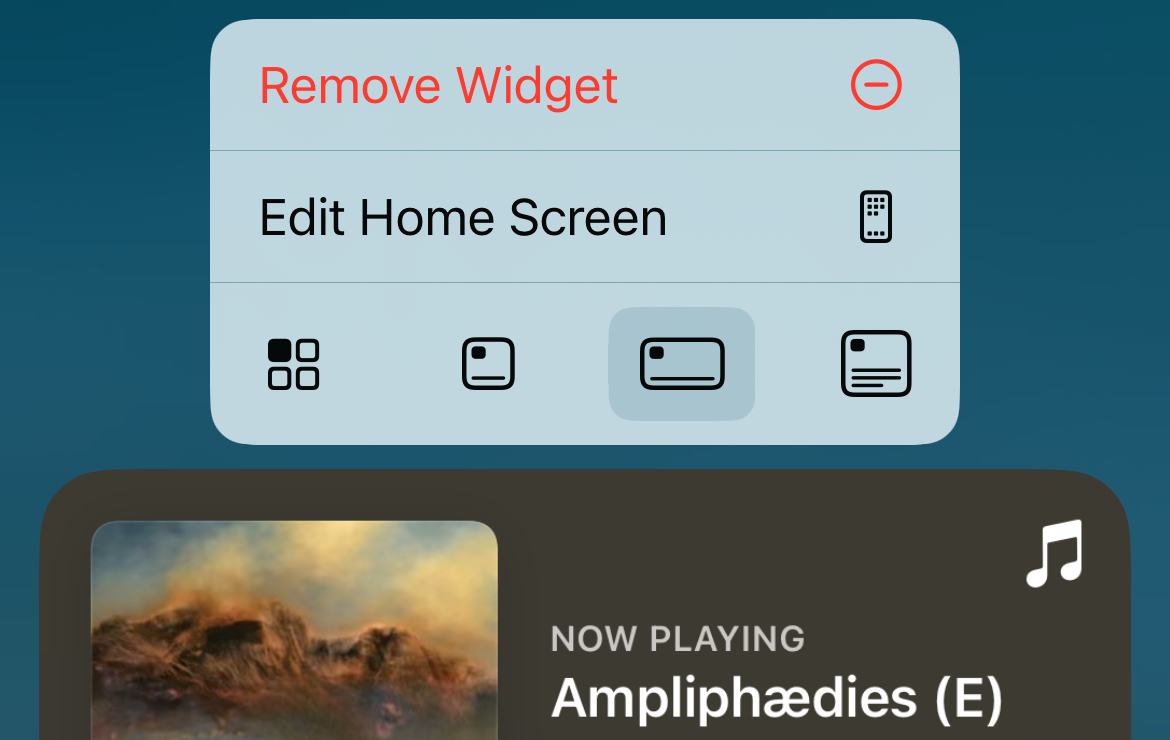 Resize a widget by switching between different views.