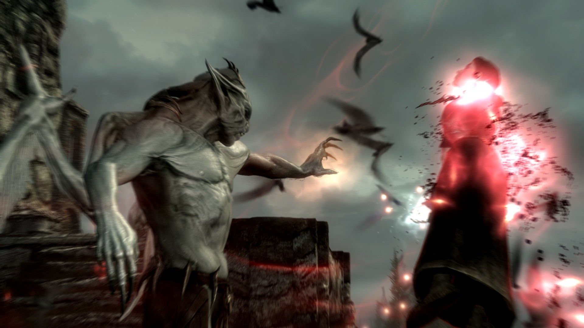 A promotional screenshot from The Elder Scrolls V: Skyrim - Dawnguard's DLC.