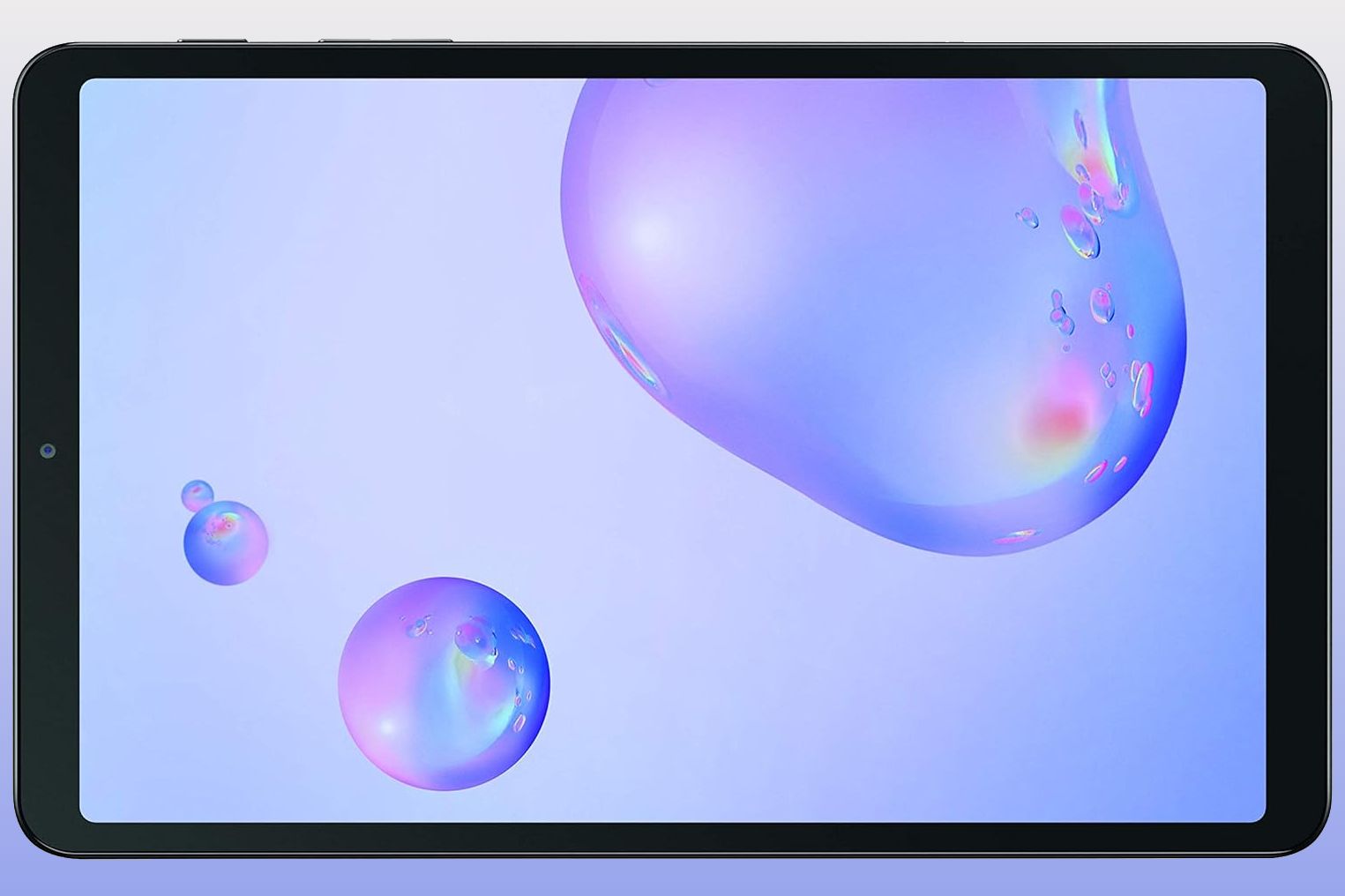 samsung galaxy tab a 8.4-inch model against a blue background