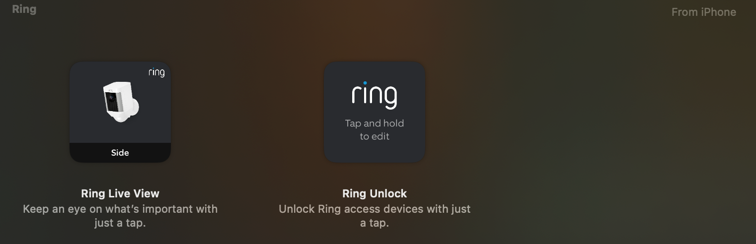 A screenshot of the Ring widget.