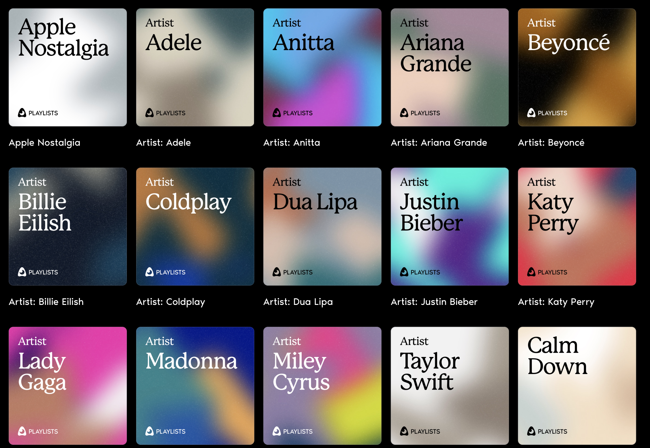 A look at playlists on SongCapsule.