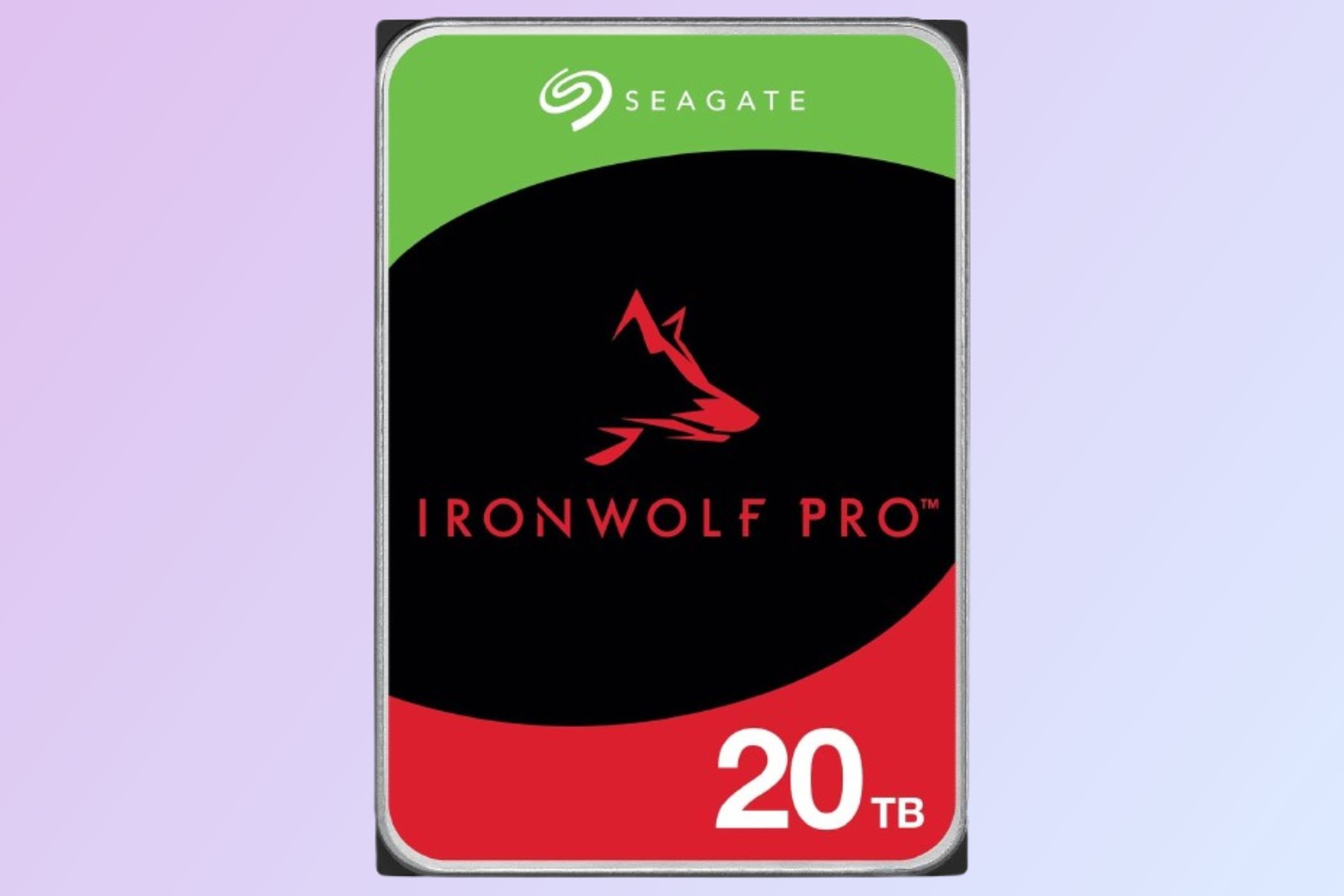 Seagate IronWolf Pro 20TB на градиентном фоне