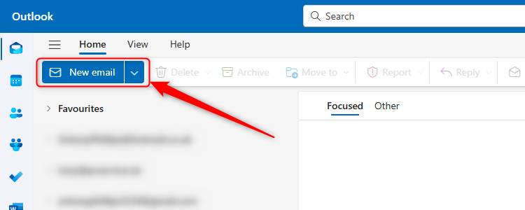 The New Email icon in the new Outlook.