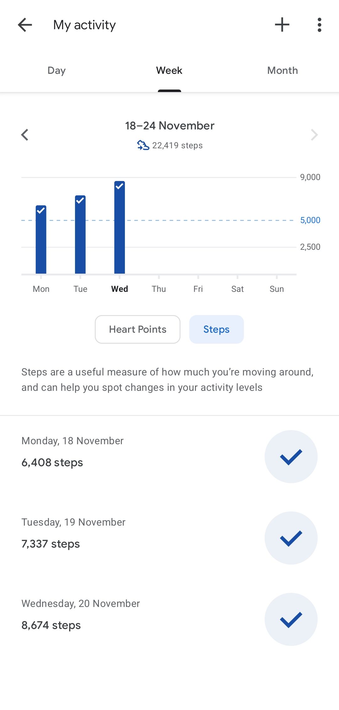 track activity google fit