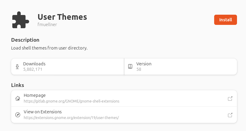 User Themes on GNOME Extensions Manager.