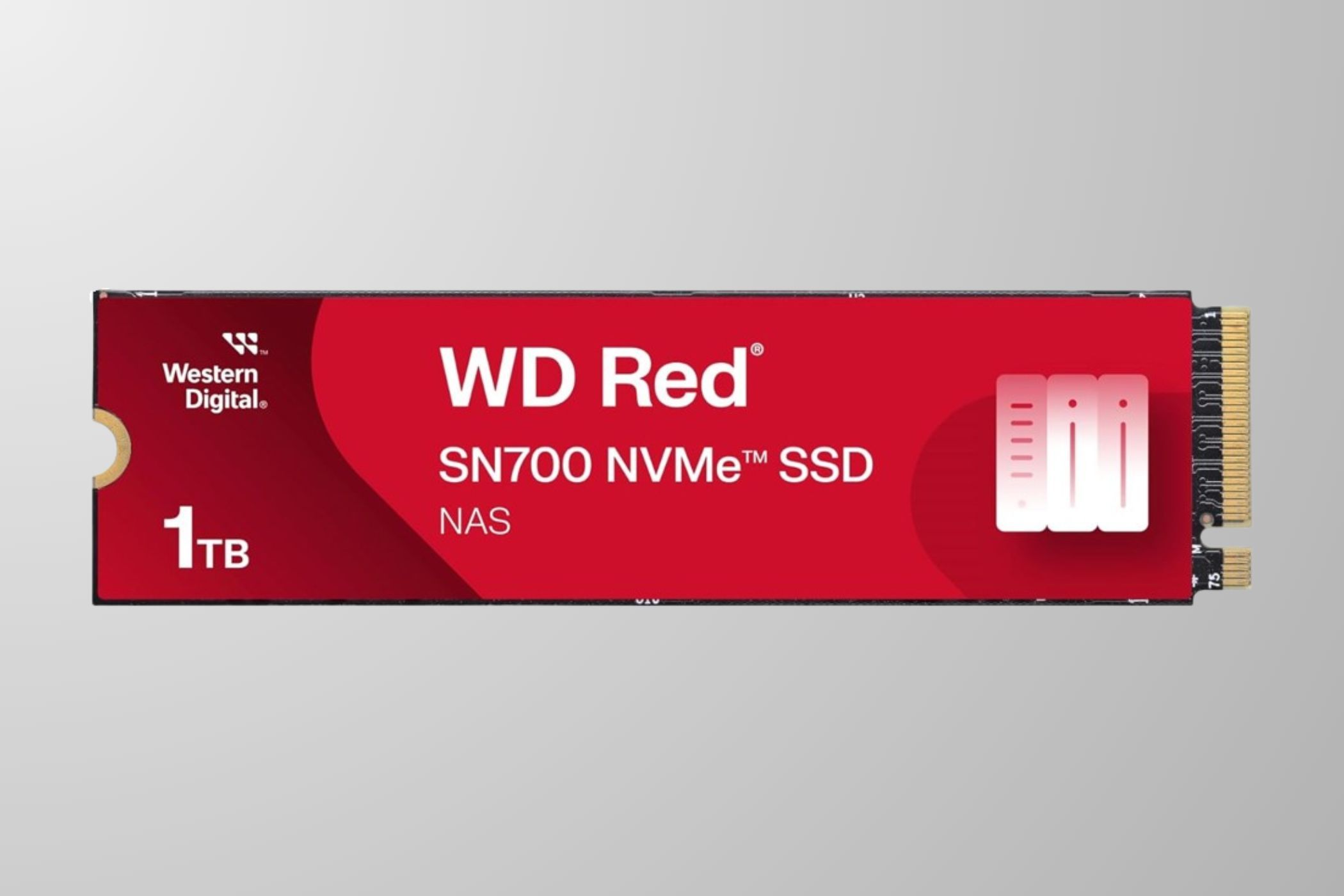 Western Digital 1TB WD Red SN700 на градиентном фоне