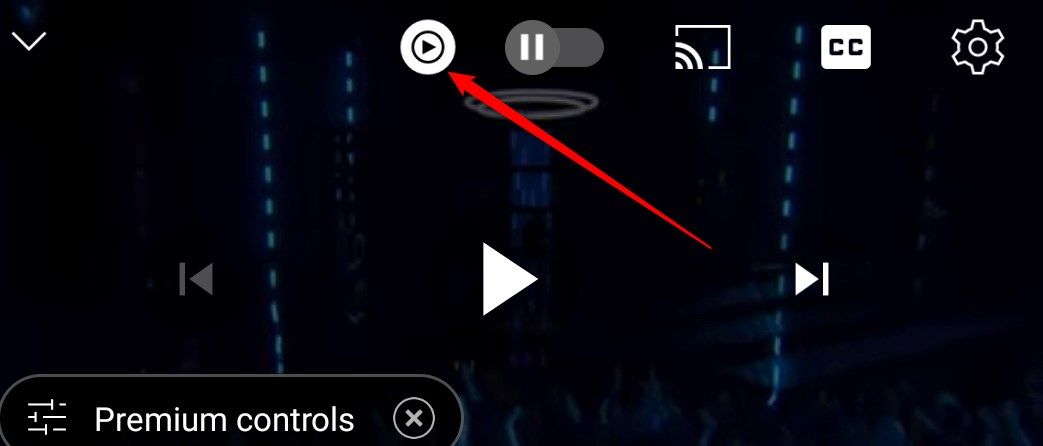 The YouTube Music button on YouTube