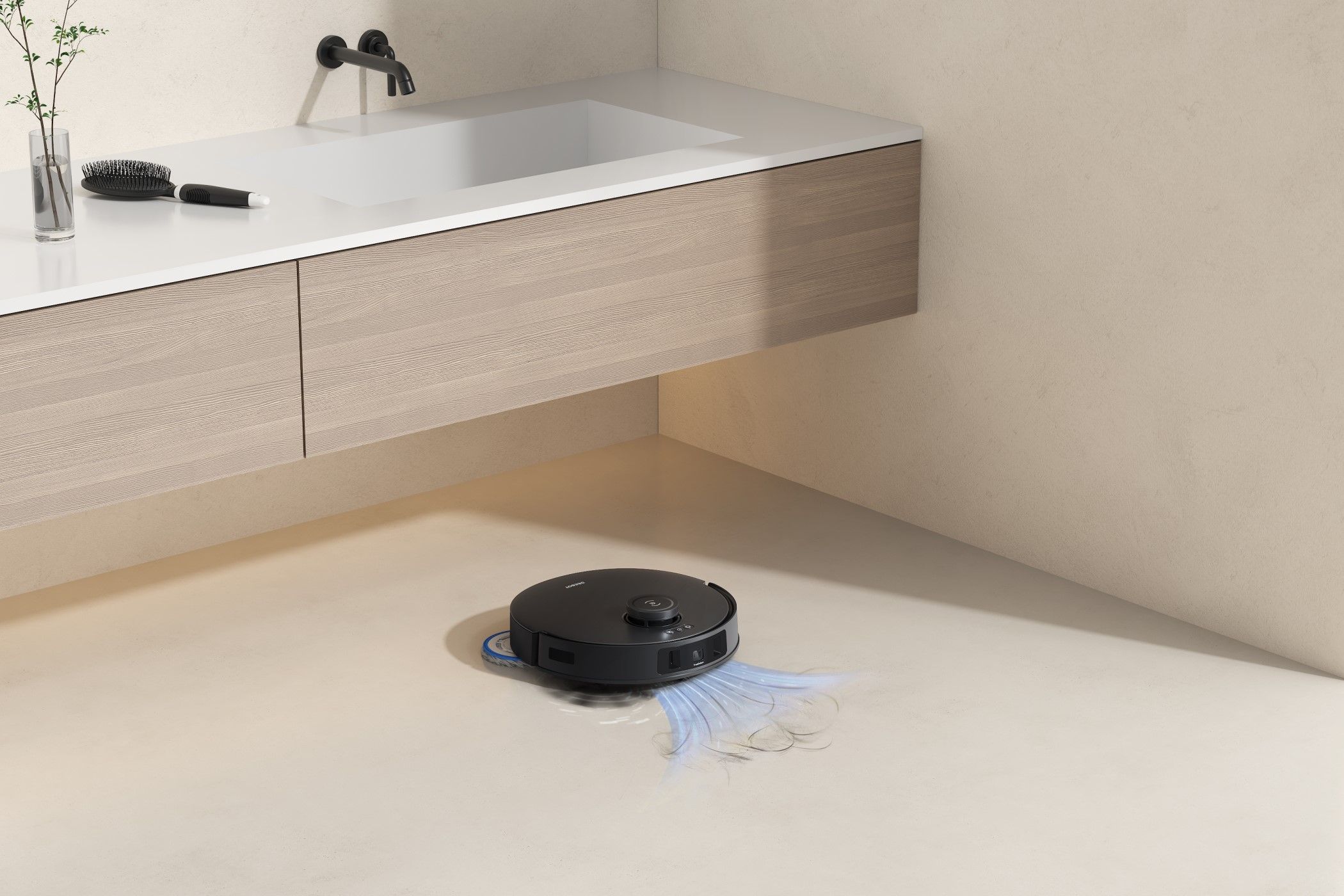 DEEBOT T30S Removing Pet Hair With ZeroTangle Technology