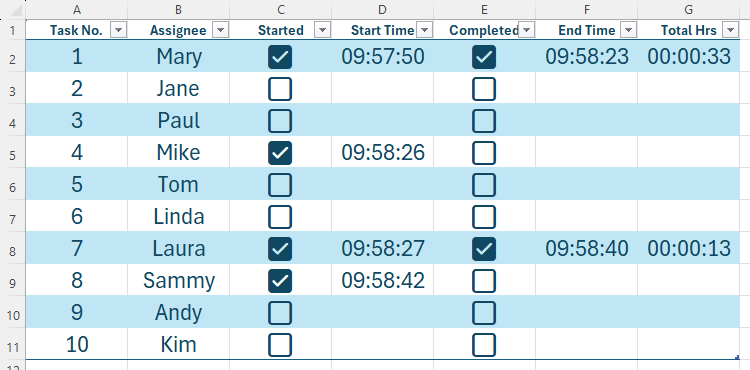 Datatable Timestamp How to Add a Timestamp to Checkboxes in Excel
