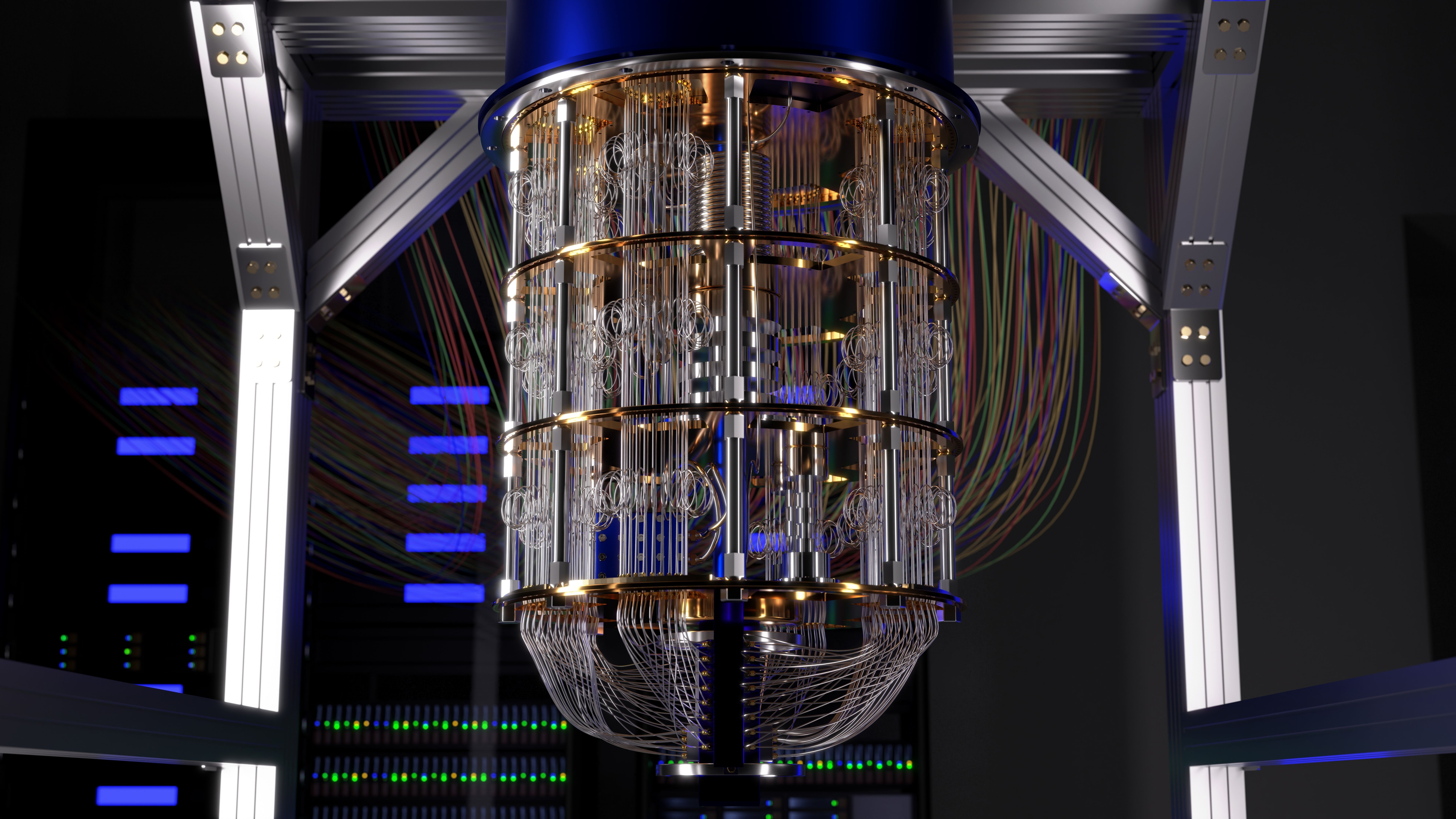 An artist's impression of a quantum computer.