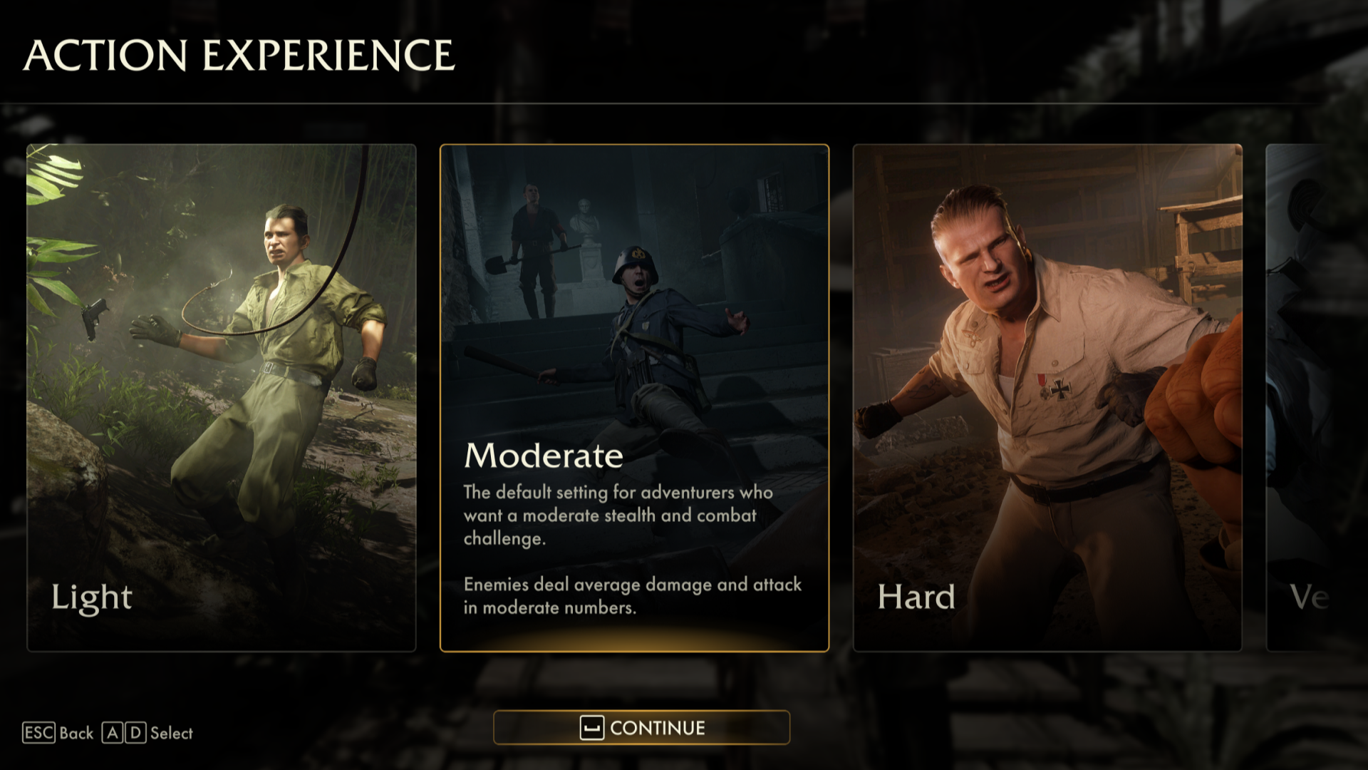 Indiana Jones and the Great Circle difficulty settings.