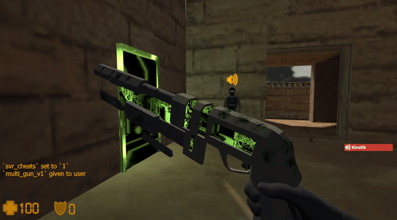 A promotional screenshot from the free FPS game "Netscape Cybermind."