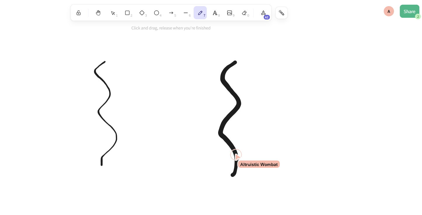 Live collaboration demonstration in Excalidraw.