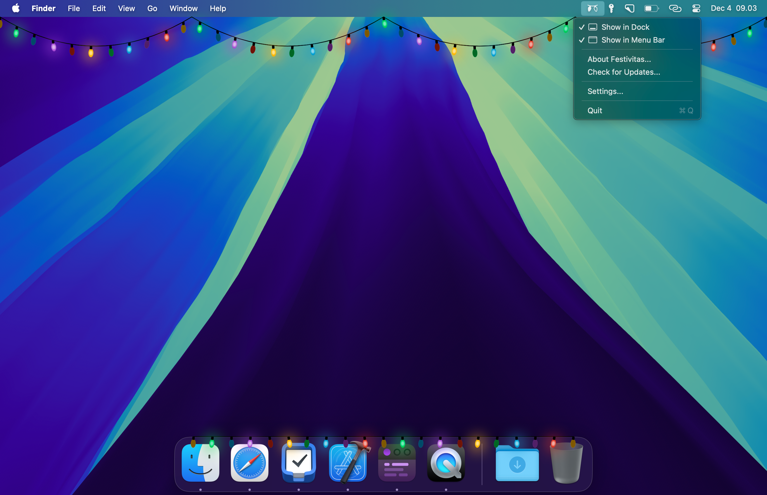 Festivitas on a Mac desktop.