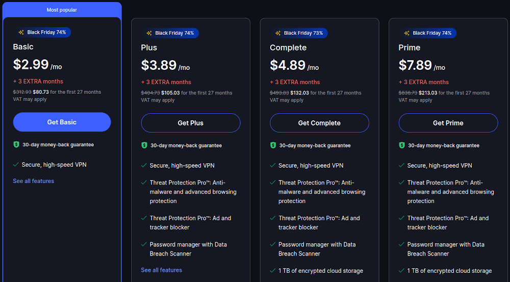 A picture of NordVPN pricing for two years.