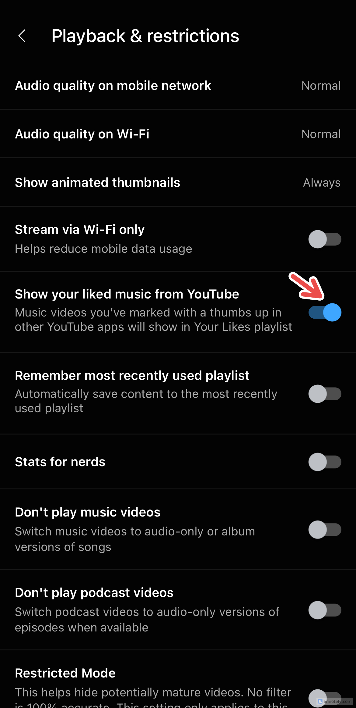 Linking YouTube Music to YouTube's liked songs.