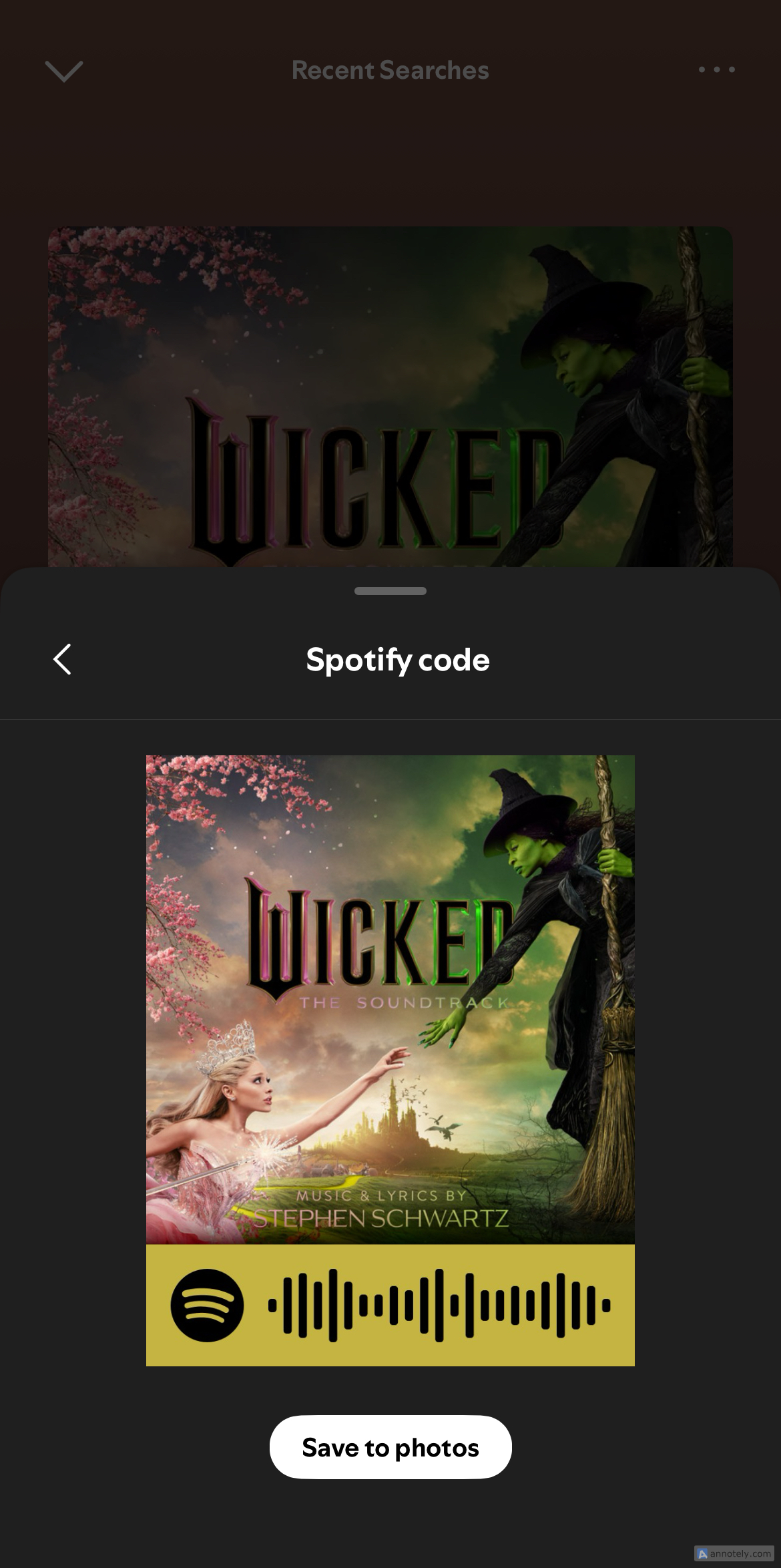 A Spotify Code for a song.