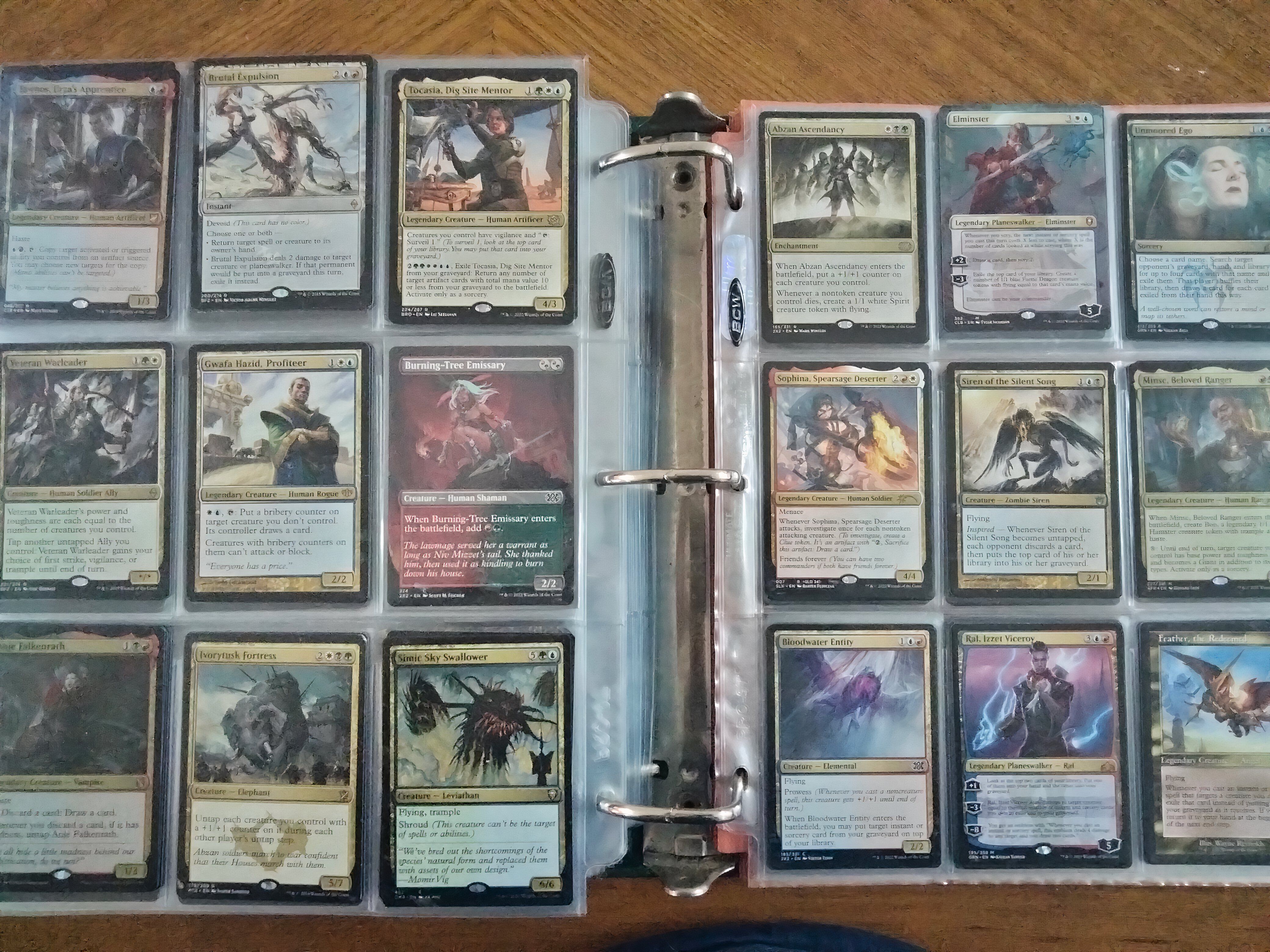 A personal collection of Magic: The Gathering trading cards.