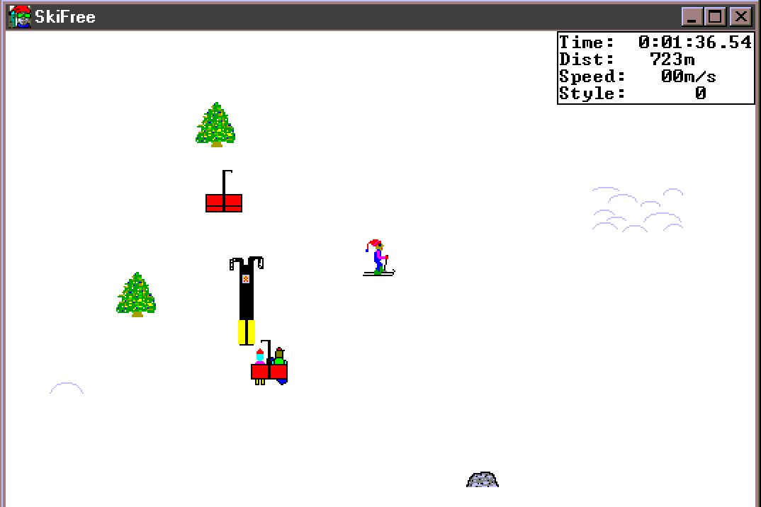 SkiFree for Windows.