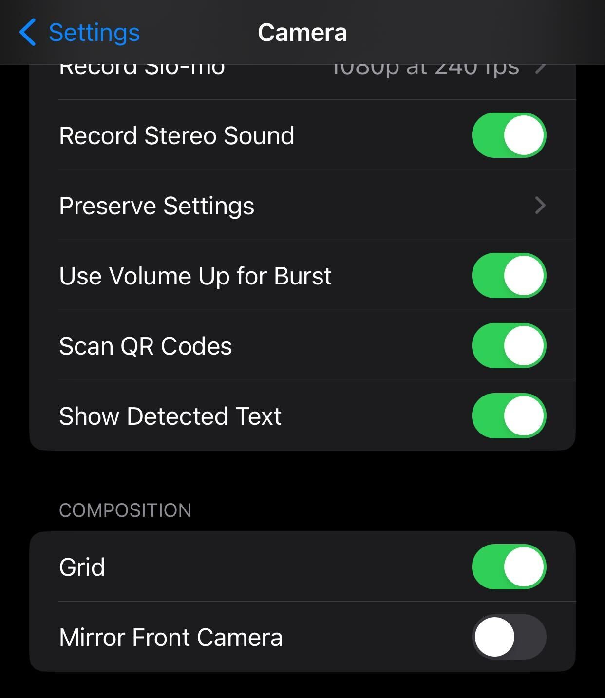 Turn on grid lines in the camera settings on iPhone.