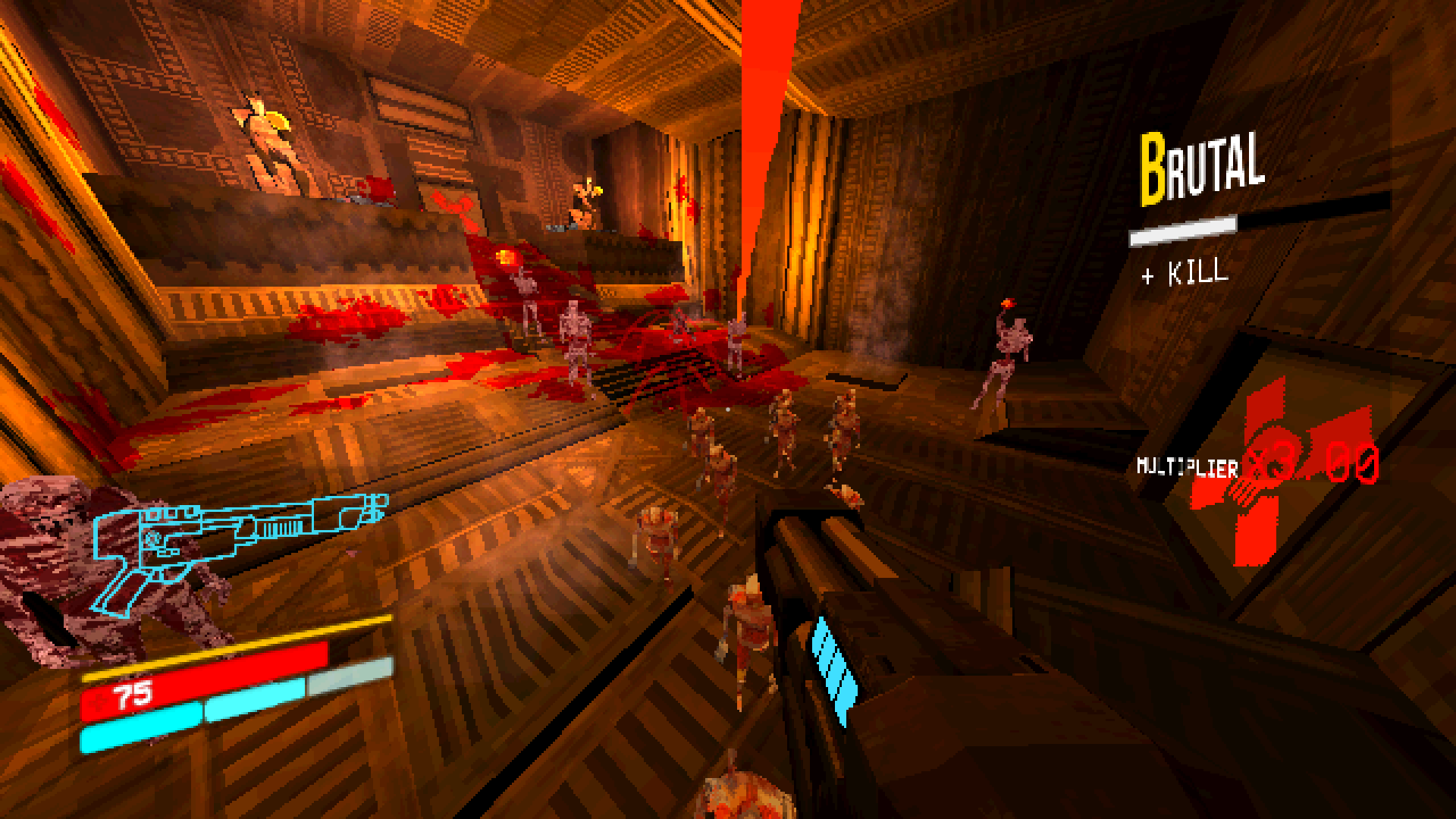 A promotional screenshot from the free FPS game "ULTRAKILL Prelude."