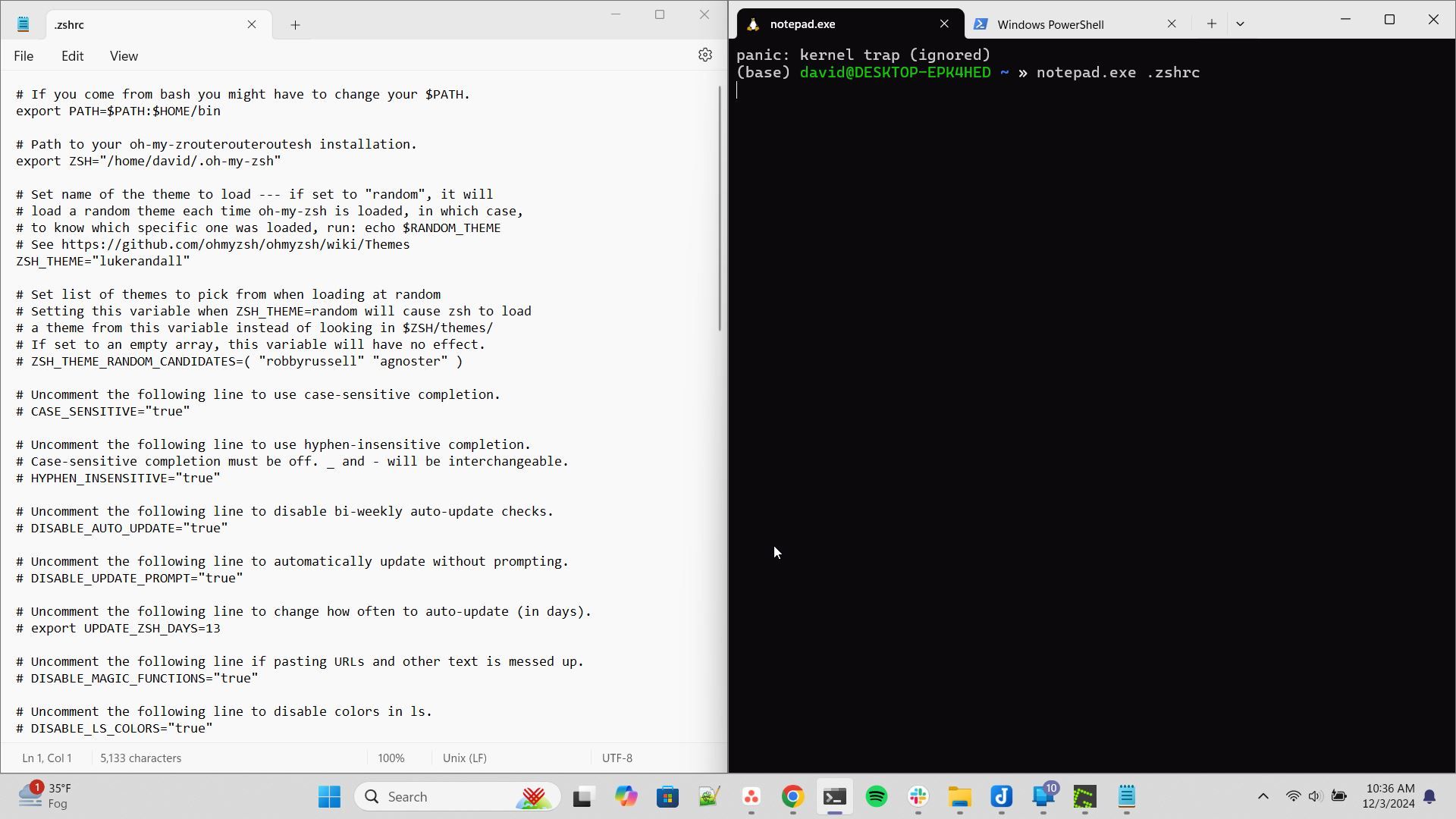 Running Notepad from WSL