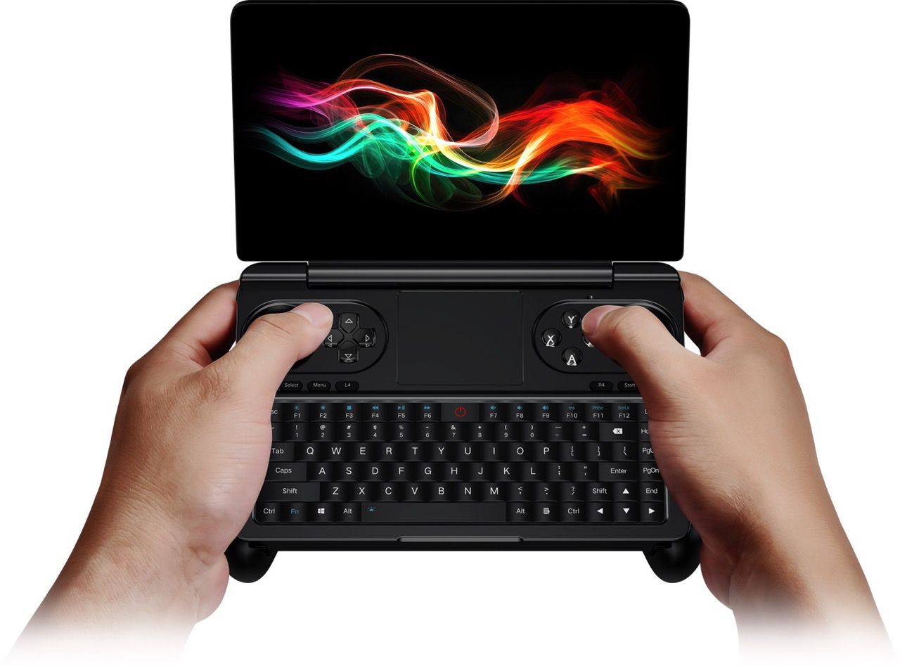 A person holding the GPD Win Mini.