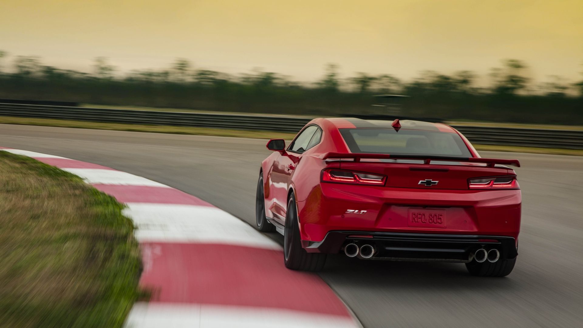 Rear action shot of a 2023 Chevrolet Camaro